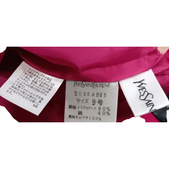 Authentic Yves Saint Laurent Pink Pleated Wool Blend Skirt Lined SZ 4-6 - Picture 15 of 16